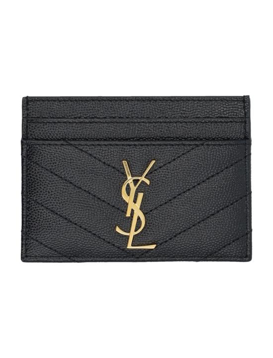 26FW 생로랑 카산드라 마틀라세 카드 케이스 423291BOW01 1000 NERO - SAINT LAURENT