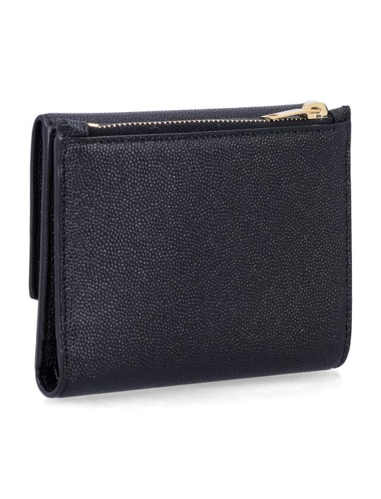 26FW 생로랑 그랑 드 뿌드르 엠보스드 레더 업타운 컴팩트 지갑 5822961GF0J 1000 Nero - SAINT LAURENT