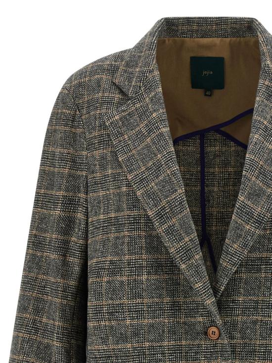 25FW 제지아 자켓 MJD514A26245COTTONCHECK MULTICOLOR - JEJIA