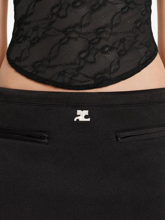 25FW 쿠레쥬 미디 스커트 325JJU296JS0250 9999 Black - COURREGES