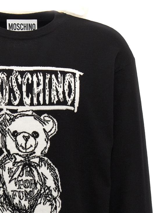 24FW 모스키노 스웨터 V092670000555 White Black - MOSCHINO