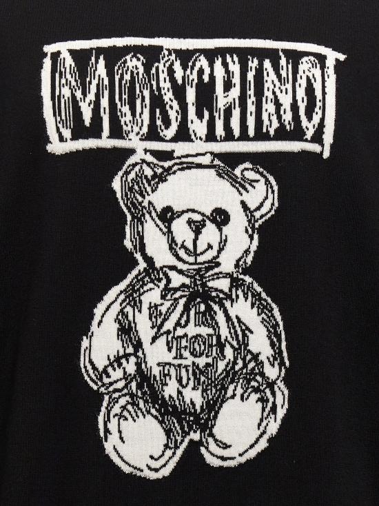 24FW 모스키노 스웨터 V092670000555 White Black - MOSCHINO