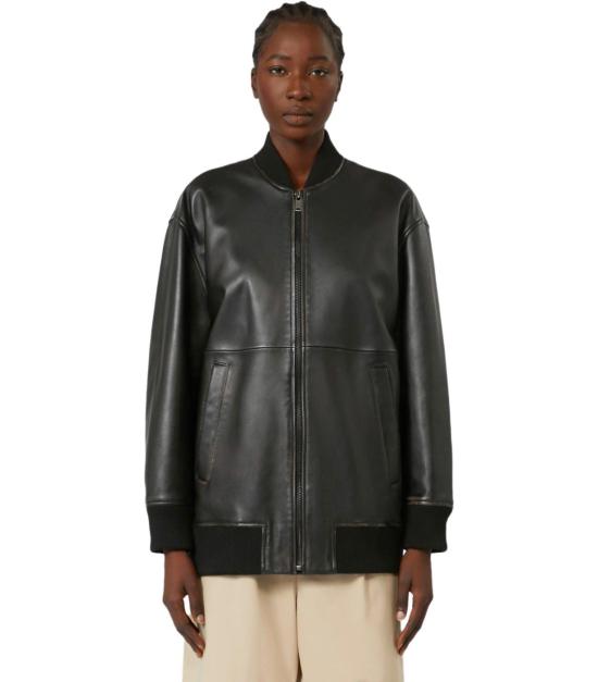 25FW 위켄드막스마라 봄버 자켓 2525446031600 001 38 Black - WEEKEND MAX MARA