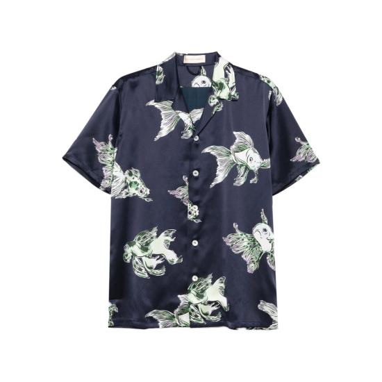 25FW Olivia Von Halle 라운지 웨어 PF25028 EMELI CASPI BLUE WHITE