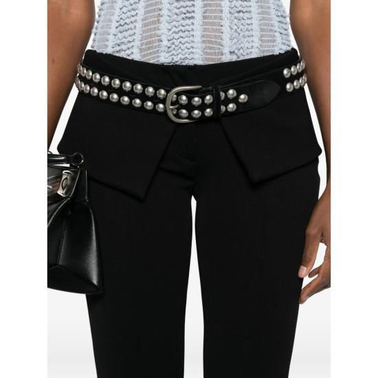 25FW 오프화이트 플레어 팬츠 OWCA18QF25JE R001 1000 BLACK - OFF WHITE