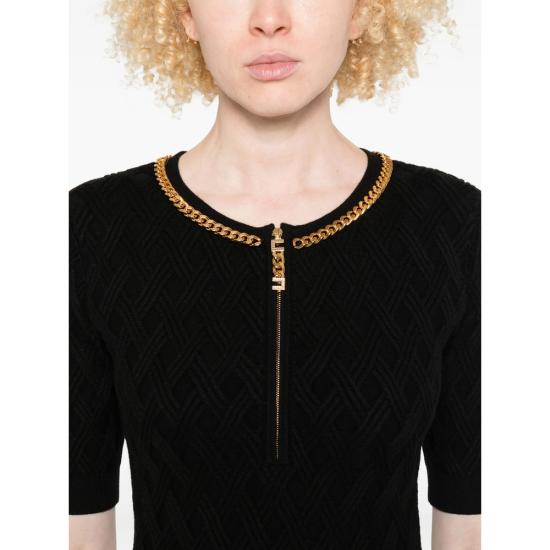 25FW 엘리자베타프랜치 원피스 AM20B56E2 110 BLACK - ELISABETTA FRANCHI