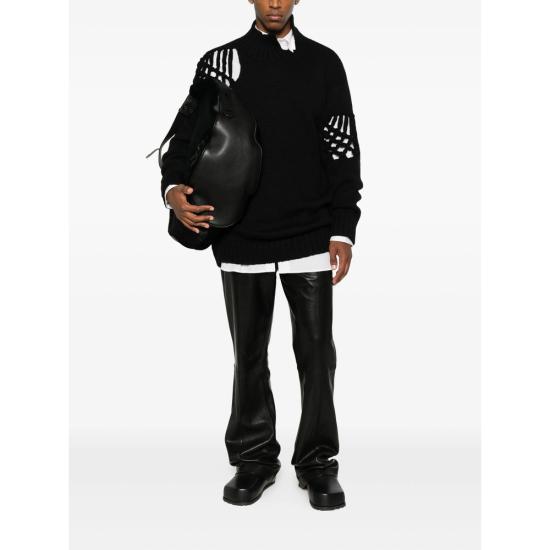 25FW 요지 야마모토 스웨터 HLK13189 BLACK - YOHJI YAMAMOTO