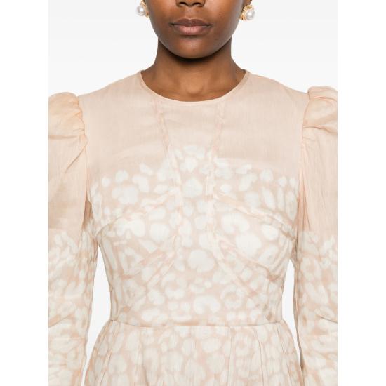 25FW 말리나 미디 원피스 12247778 LEONI BEIGE NEUTRALS - MALINA