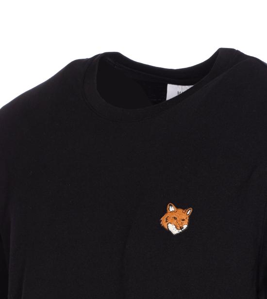 25FW 메종키츠네 폭스 헤드 레귤러 티셔츠 PM00107KJ7026 P199 Black - MAISON KITSUNE