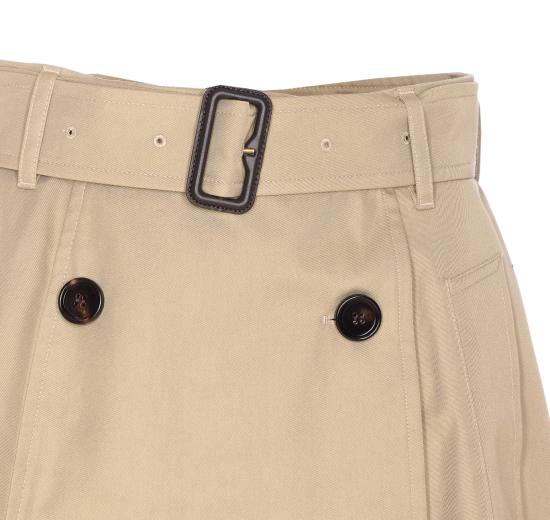 25FW 버버리 개버딘 트렌치 미니 스커트 8116006 C2247 Beige - BURBERRY