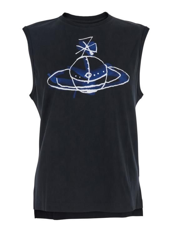 25FW 비비안웨스트우드 민소매 티셔츠 2G01000AJ001MA401 Black