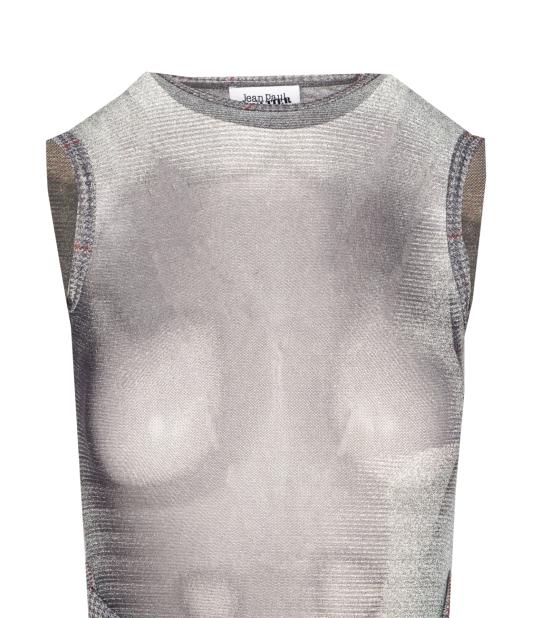 25FW 장 폴 고티에 미디 원피스 DR061 M007P087930 Grey - JEAN PAUL GAULTIER