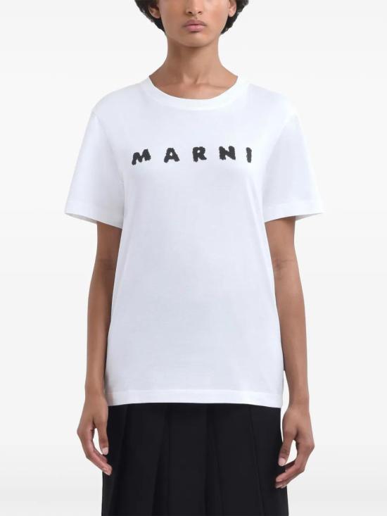 25FW 마르니 반팔 티셔츠 THJE0293P8USCX42SLW01 LILY WHITE - MARNI