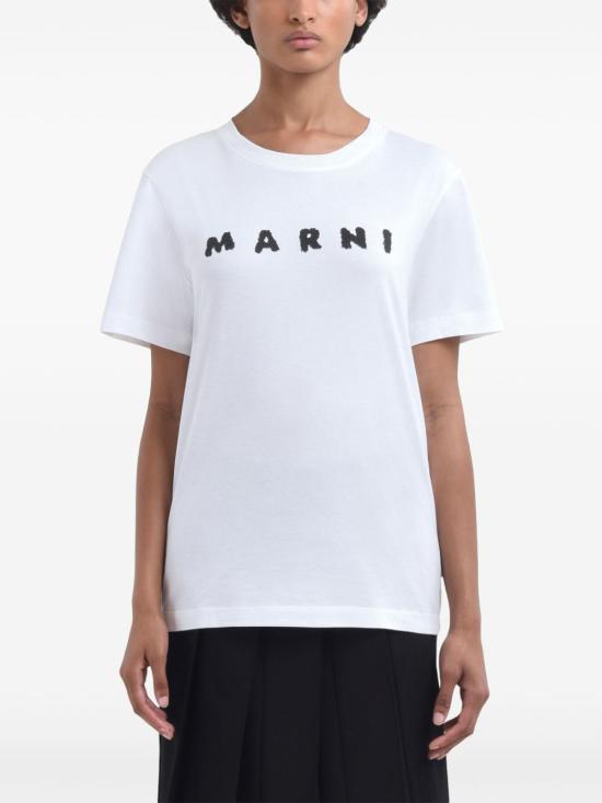 25FW 마르니 반팔 티셔츠 THJE0293P8USCX42SLW01 LILY WHITE - MARNI