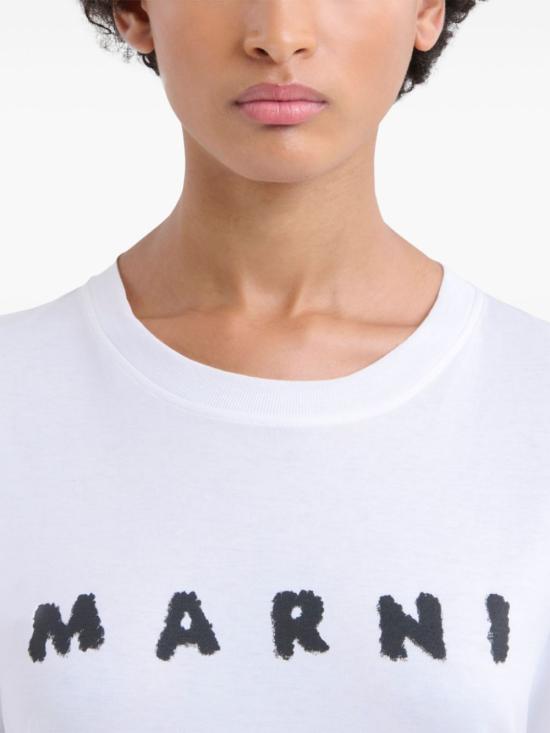 25FW 마르니 반팔 티셔츠 THJE0293P8USCX42SLW01 LILY WHITE - MARNI