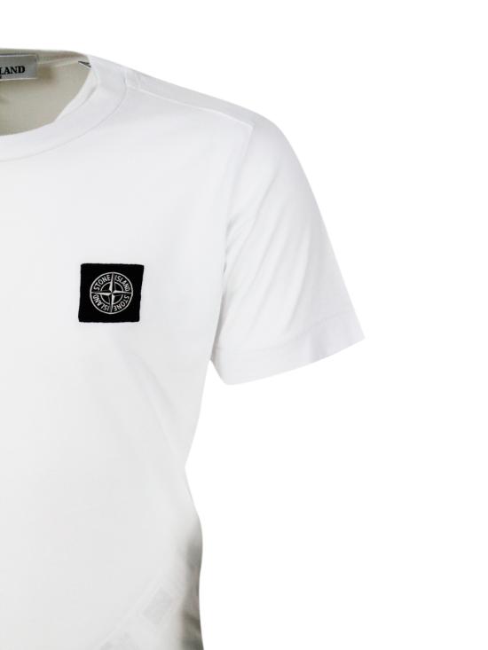 25FW [키즈] 스톤 아일랜드 티셔츠 791620147 93 White - STONE ISLAND
