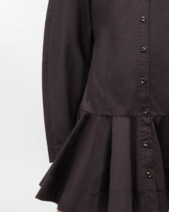 25FW 가니 미디 원피스 W1001 099 Black - GANNI