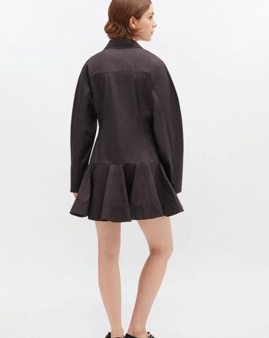 25FW 가니 미디 원피스 W1001 099 Black - GANNI