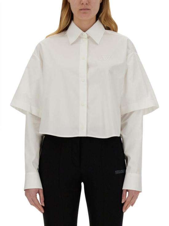  오프화이트 셔츠 OWGE022 S24FAB0030101 White