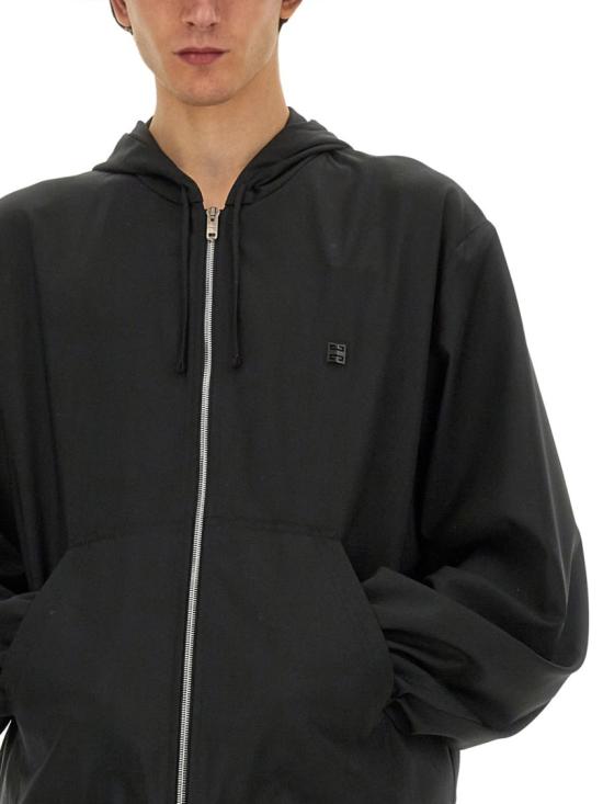  지방시 후드 티셔츠 BM017T1558 001 Black - GIVENCHY