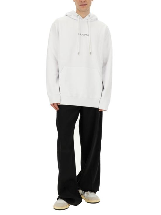  랑방 후드 티셔츠 RU HO0009 J110 P2401 White - LANVIN