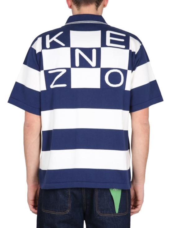 겐조 폴로 티셔츠 FD55PU371 3CN77 Blue - KENZO