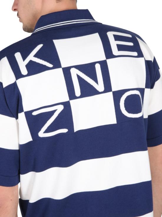  겐조 폴로 티셔츠 FD55PU371 3CN77 Blue - KENZO