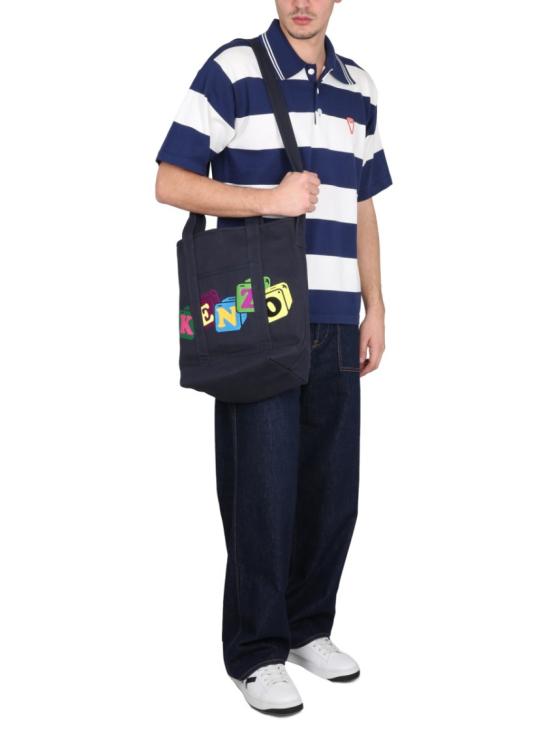  겐조 폴로 티셔츠 FD55PU371 3CN77 Blue - KENZO