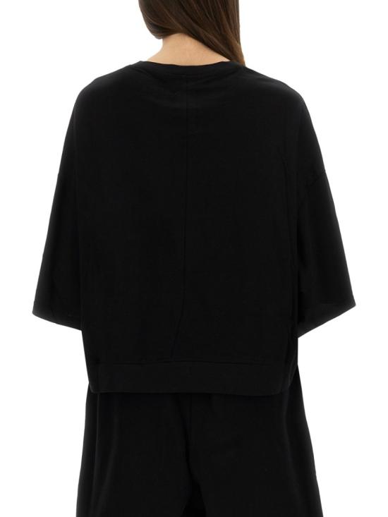  릭오웬스 x 챔피온 반팔 티셔츠 CW01E1677 CHJG09 Black - RICK OWENS X CHAMPIONS