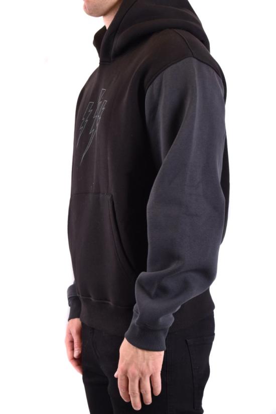  닐바렛 후드 티셔츠 NBV7JS206AV518S057 Black - NEIL BARRETT