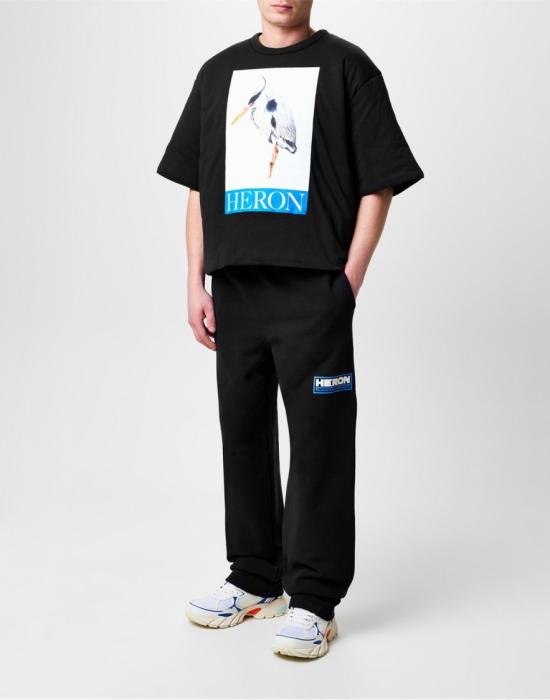 25FW 헤론 프레스톤 반팔 티셔츠 HMAA033F23JER0011046 Black - HERON PRESTON