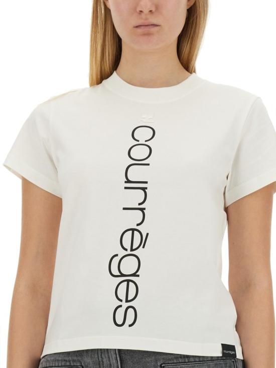  쿠레쥬 반팔 티셔츠 423JTS006J S01120001 White - COURREGES