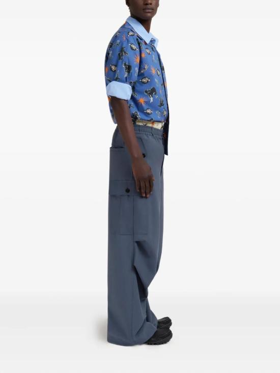 25FW 마르니 반팔 셔츠 CUMU0213A5UTC543WDB62 GLASS BLUE - MARNI