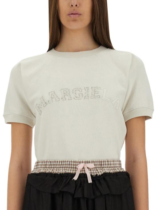  마르지엘라 로고 프린트 스웨트 셔츠 S51GU0136 M25016103 White - MAISON MARGIELA