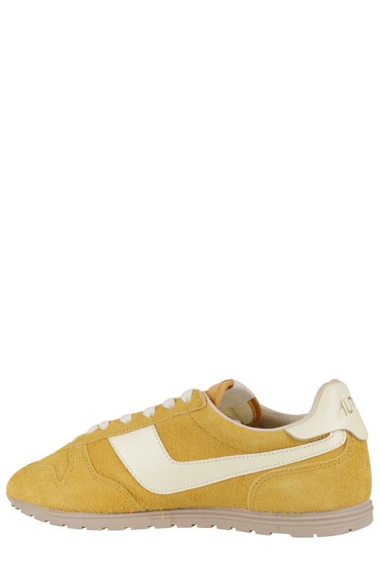 25SS 오트리 윈드스핀 스웨이드 레더 스니커즈 WSLM 096 Yellow - AUTRY