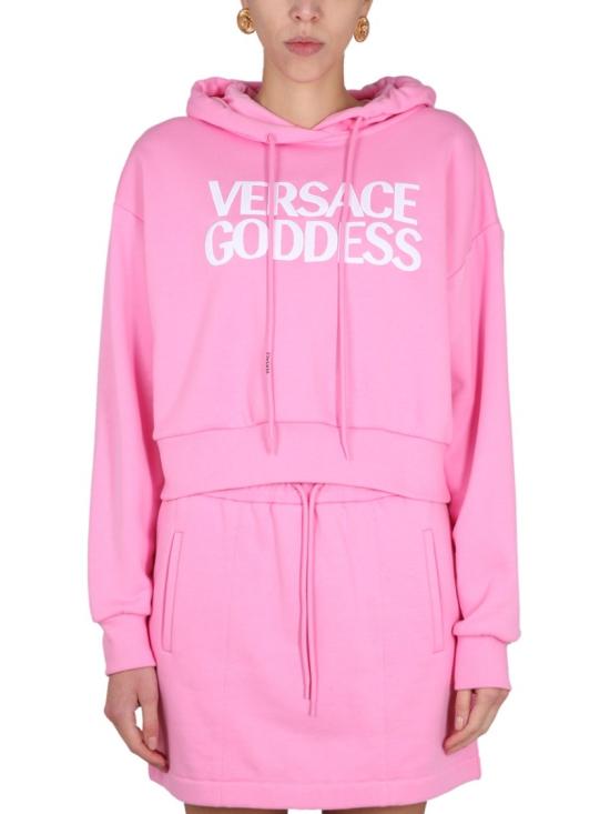  베르사체 후드 티셔츠 1009060 1A066031PK40 Pink