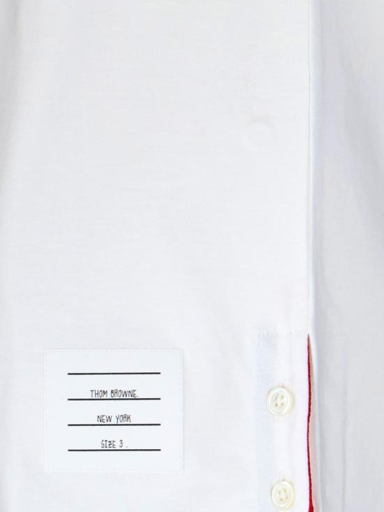 25FW 톰브라운 미디움 웨이트 저지 팁 포켓 크루넥 티셔츠 MJS010A 01454100 White - THOM BROWNE