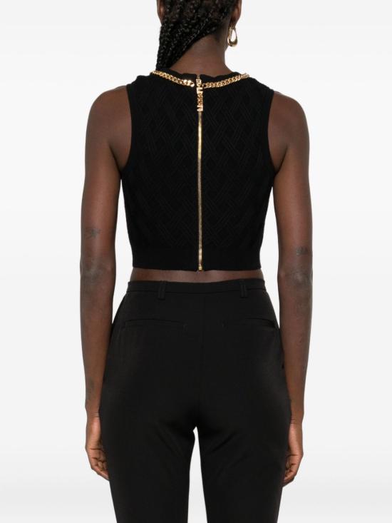 25FW 엘리자베타프랜치 민소매 티셔츠 TK60B56E2 110 Black - ELISABETTA FRANCHI