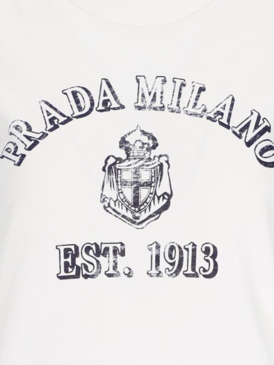  프라다 반팔 티셔츠 3557B OOO 16XQF0009 White - PRADA