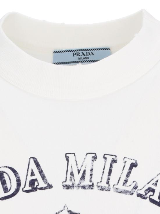  프라다 반팔 티셔츠 3557B OOO 16XQF0009 White - PRADA