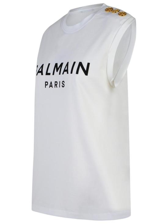  발망 탑 CF1ED001BB02 GAB White - BALMAIN