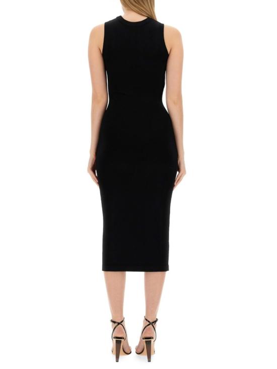  모스키노 미디 원피스 04930504 0555 Black - MOSCHINO