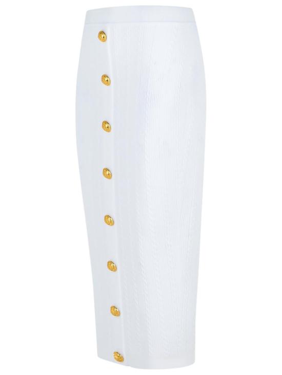 25FW 발망 스커트 FF1LD066KI50 0FA White - BALMAIN