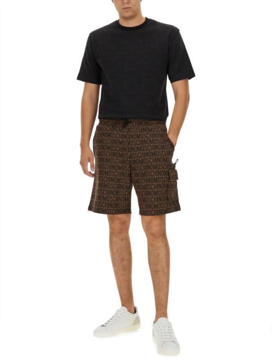  모스키노 반팔 티셔츠 07027645 1555 Black - MOSCHINO