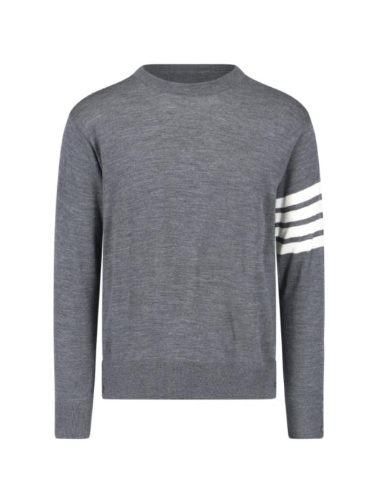 25FW 톰브라운 사선완장 메리노 울 니트 MKA002A Y1014038 Grey