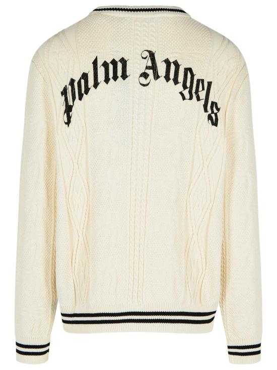 25SS 팜앤젤스 스웨터 PMHE058S25KNI0020310 White - PALM ANGELS
