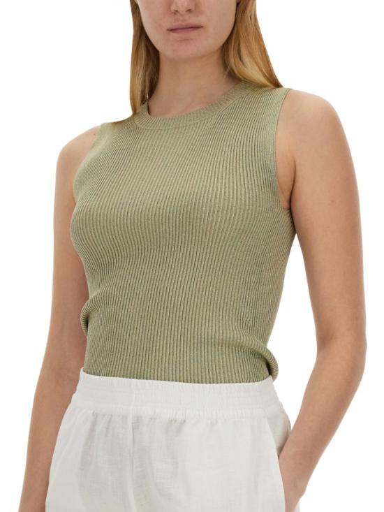  파비아나 필리피 민소매 티셔츠 MAD264F065 D653VR6 Green - FABIANA FILIPPI