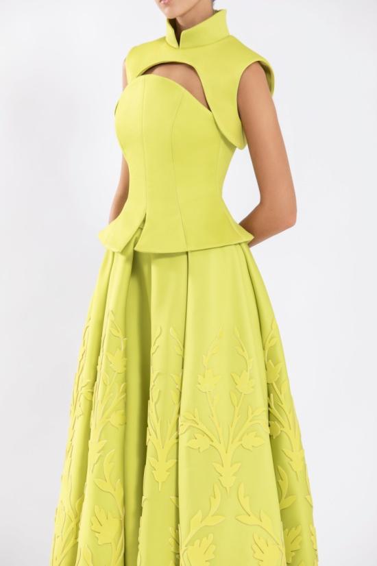  사이드 코베이시 민소매 티셔츠 분리형 볼레로가 있는 네오프렌 코르셋 - SAIID KOBEISY