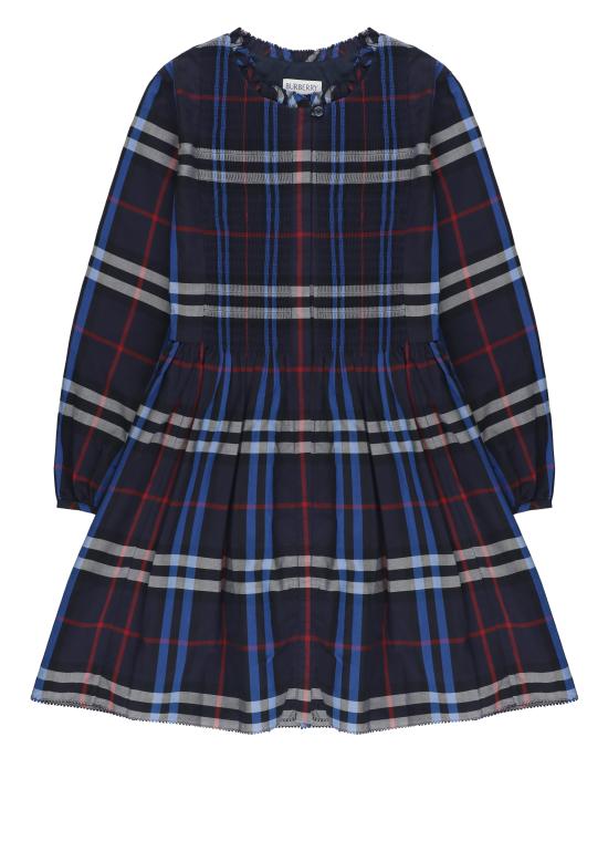 25FW [키즈] 버버리 원피스 8108388 KG2 ROSE LS CHKC3360 Blue