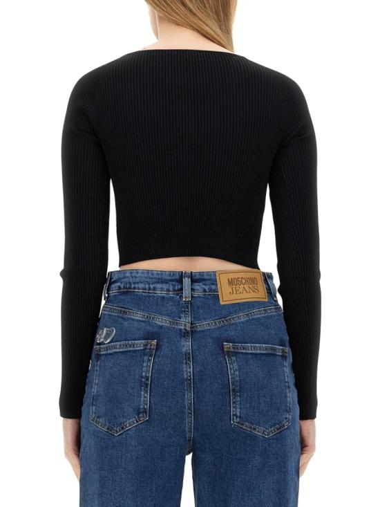  모스키노 긴팔 티셔츠 09158205 0555 Black - MOSCHINO